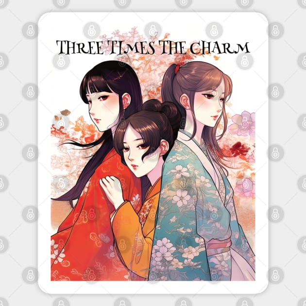 Three times the charm. GL Yuri manhwa. Manhwa Sticker TeePublic